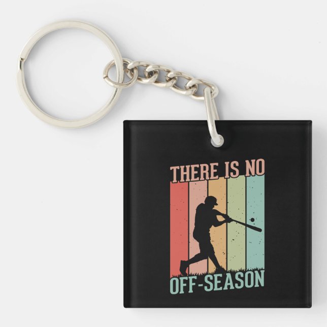 Porte-clefs Baseball Il n'y a pas de saison (Devant)