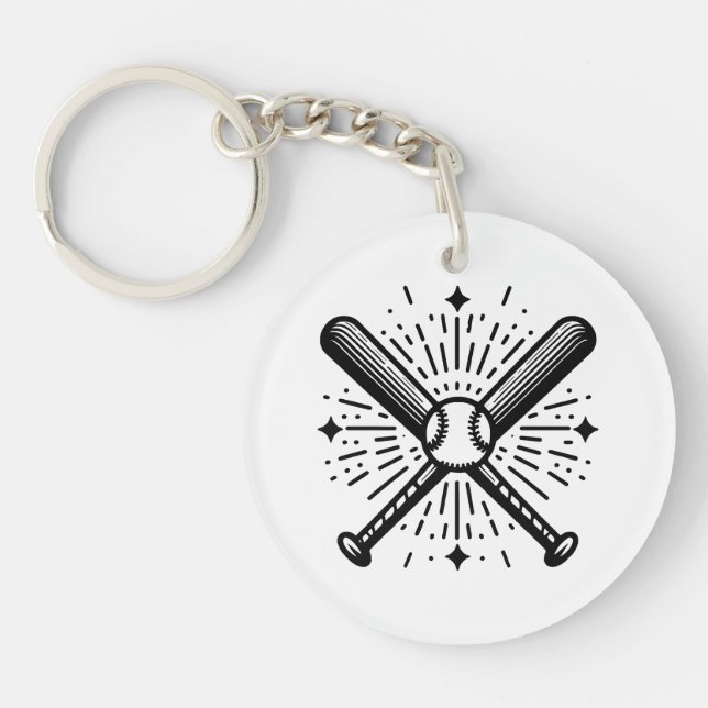 Porte-clefs baseball vintage (Devant)