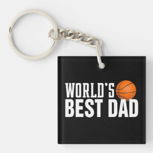 Porte-clefs Basket-ball de la meilleure typographie de papa du