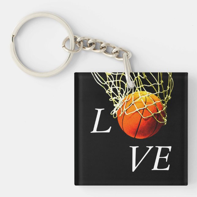 Porte-clefs Basket-ball I Love (Devant)