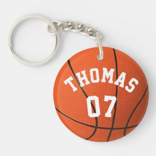 Porte-clefs Basket-ball personnalisé avec monogramme