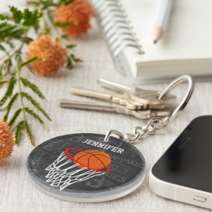 Porte-clefs Basket-ball personnalisé et cercle de tableau