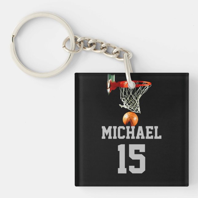 Porte-clefs Basket-ball Votre nom (Devant)