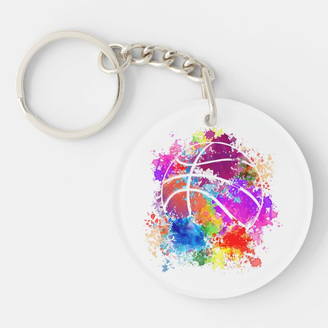 Porte-clefs Basketball Adolescentes Filles Ados Baller Dunk (Devant)