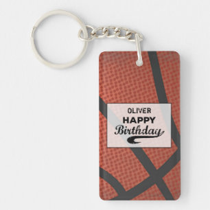 Porte-clefs Basketball Anniversaire Nom Personnalisé Grande Ba