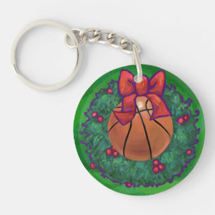 Porte-clefs Basketball dans la couronne de Noël