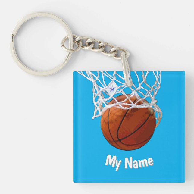 Porte-clefs Basketball Your Name Custom (Devant)