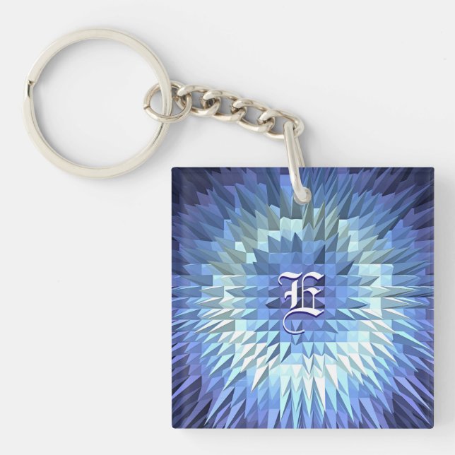 Porte-clefs Basse poly texture abstraite de Poligonal (Devant)