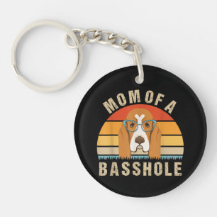 Porte-clefs Basset Hound Féminin Présente Maman Drôle D'un Bas