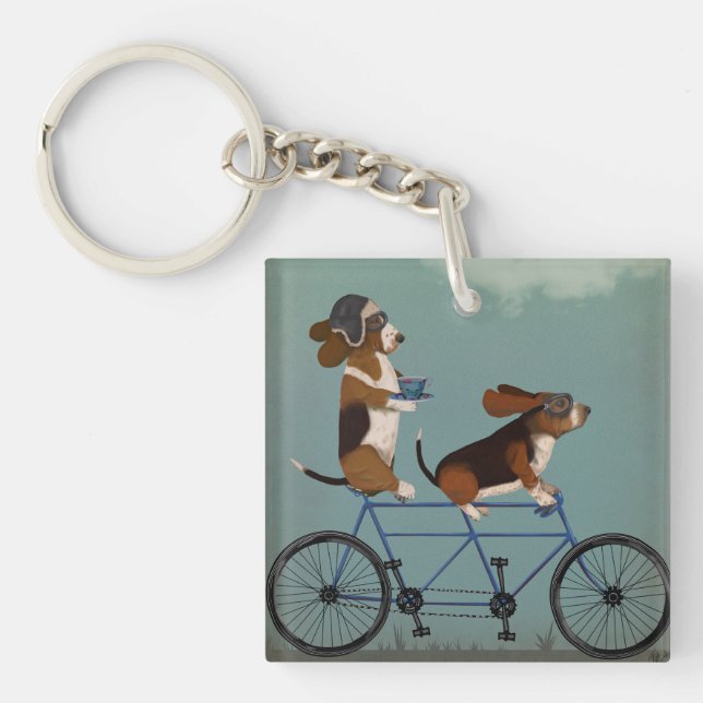 Porte-clefs Basset Hound Tandem (Devant)
