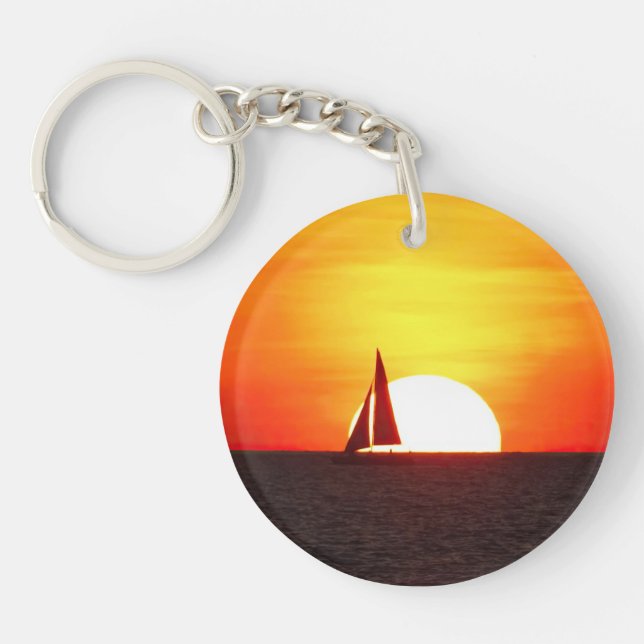 Porte-clefs Bateau à voile à Sunset (Devant)