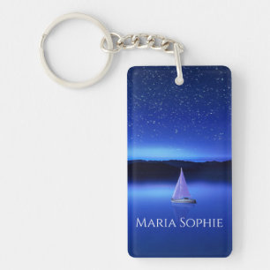Porte-clefs Bateau sous le ciel étoilé