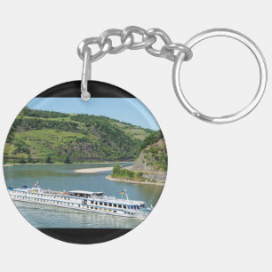 Porte-clefs Bateau sur le Rhin près de Oberwesel