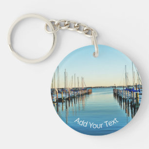 Porte-clefs Bateaux à la marina par Shirley Taylor