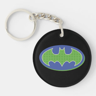 Porte-clefs Batman   Symbole pourpre et vert
