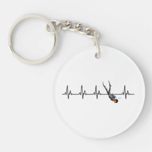 Porte-clefs Battement de coeur de plongée à l'air