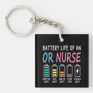 Porte-clefs Batterie de vie d'un graphique d'humour d'infirmiè