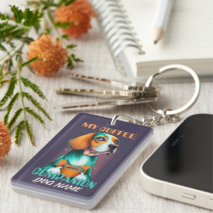 Porte-clefs Beagle compagnon de café amusant propriétaire Beag