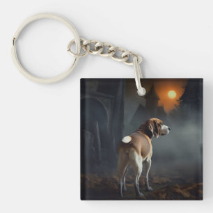 Porte-clefs Beagle Halloween effrayant
