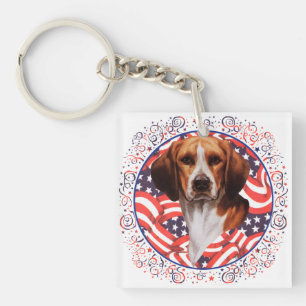 Porte-clefs Beagle Patriotique