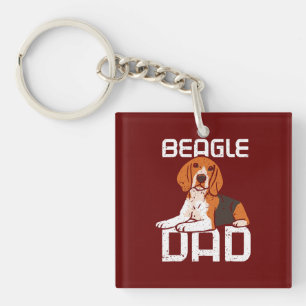 Porte-clefs Beagle père / Beagle Amoureux de les chiens / Beag