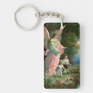 Porte-clefs Beau Ange Gardien Garder les enfants