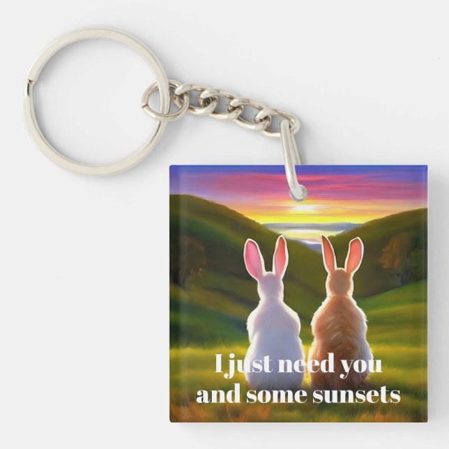 Porte-clefs Beau coucher de soleil (Devant)