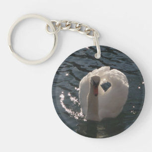 Porte-clefs Beau cygne blanc