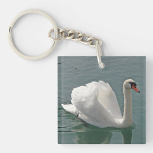 Porte-clefs Beau cygne blanc