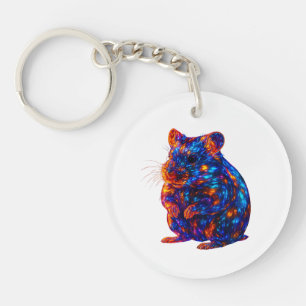 Porte-clefs Beau Hamster brillant Art