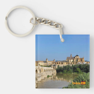 Porte-clefs Beau panorama de Cordoue en Espagne, voyage