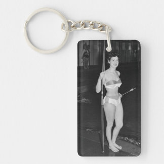 Porte-clefs Beau Porte - clé photo de fille Pin Up