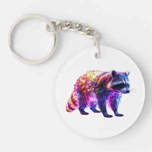 Porte-clefs Beau Raccoon brillant