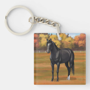 Porte-clefs Beau Stallion Cheval du Quartier Noir