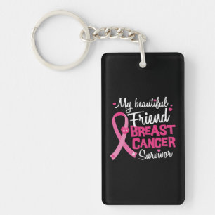 Porte-clefs Beau survivant de cancer du sein d'ami