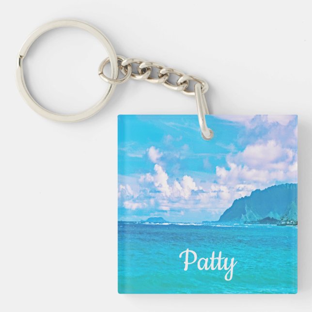 Porte-clefs Beau Turquoise Ocean Waves Porte - clé (Devant)