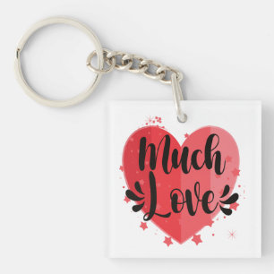 Porte-clefs Beaucoup d'amour, grand coeur