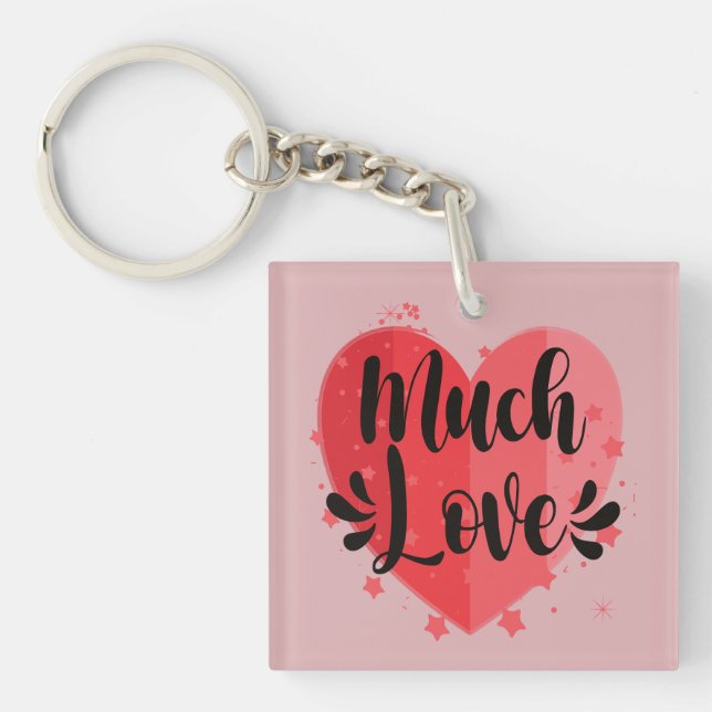 Porte-clefs Beaucoup d'amour, grand coeur (Devant)