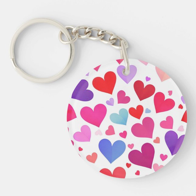 Porte-clefs Beaucoup de coeurs (Devant)
