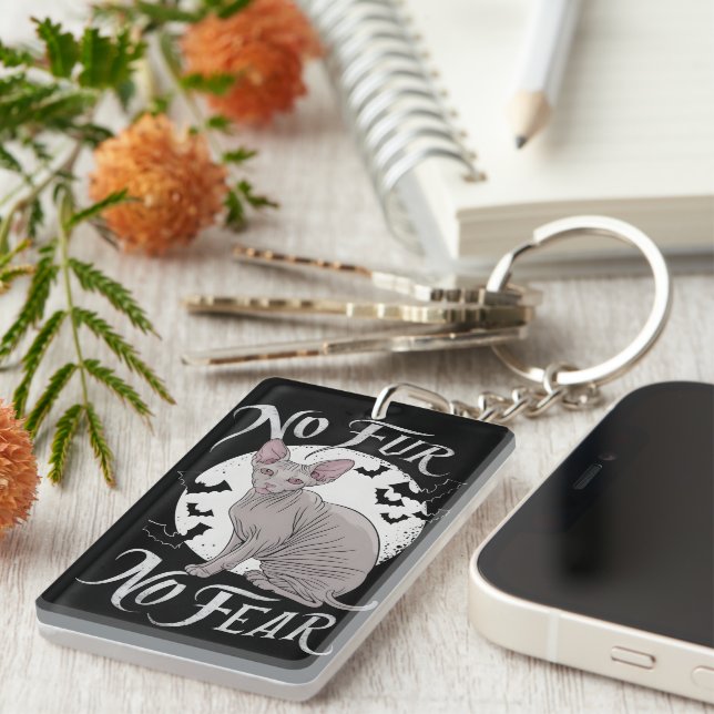 Porte-clefs Beauté de chat Sphinx à Halloween (Devant droit)