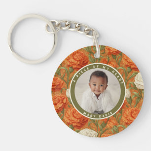 Porte-clefs Beaux cadeaux de Noël pour maman fleur de carnatio