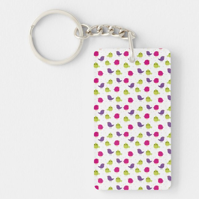 Porte-clefs Beaux oiseaux colorés (Devant)