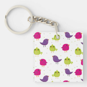 Porte-clefs Beaux oiseaux motif