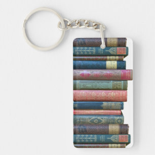 Porte-clefs Beaux vieux livres vintages, livres épines