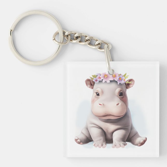Porte-clefs Bébé adorable Hippopotamus (Devant)