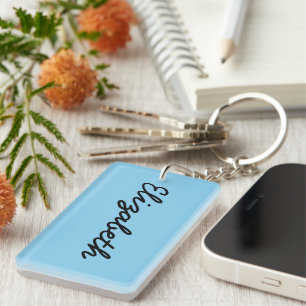 Porte-clefs Bébé couleur bleue solide