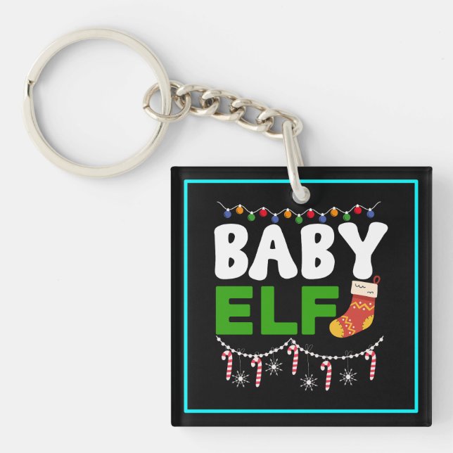 Porte-clefs Bébé Elfe Noël Conception de vacances-84608 (Devant)