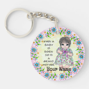 Porte-clefs Bébé fille de grand-mère