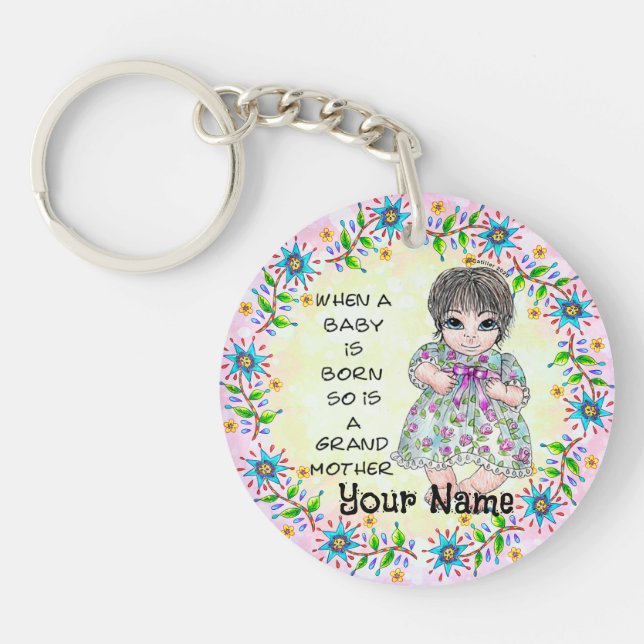 Porte-clefs Bébé fille de grand-mère   (Devant)
