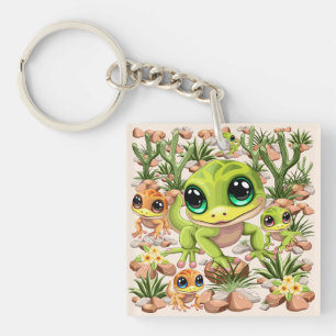 Porte-clefs Bébé Geckos jote personnages de dessin